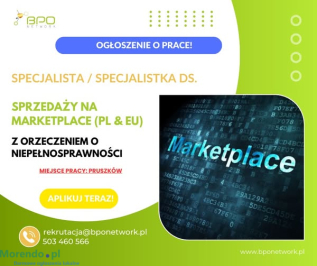 Specjalista ds. sprzedaży na Marketplace z orzeczeniem - Pruszków