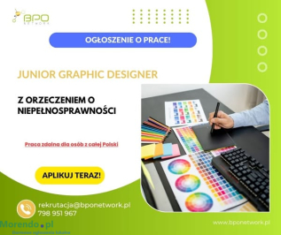 Junior Graphic Designer (K, M) z orzeczeniem o niepełnosprawności zdalnie